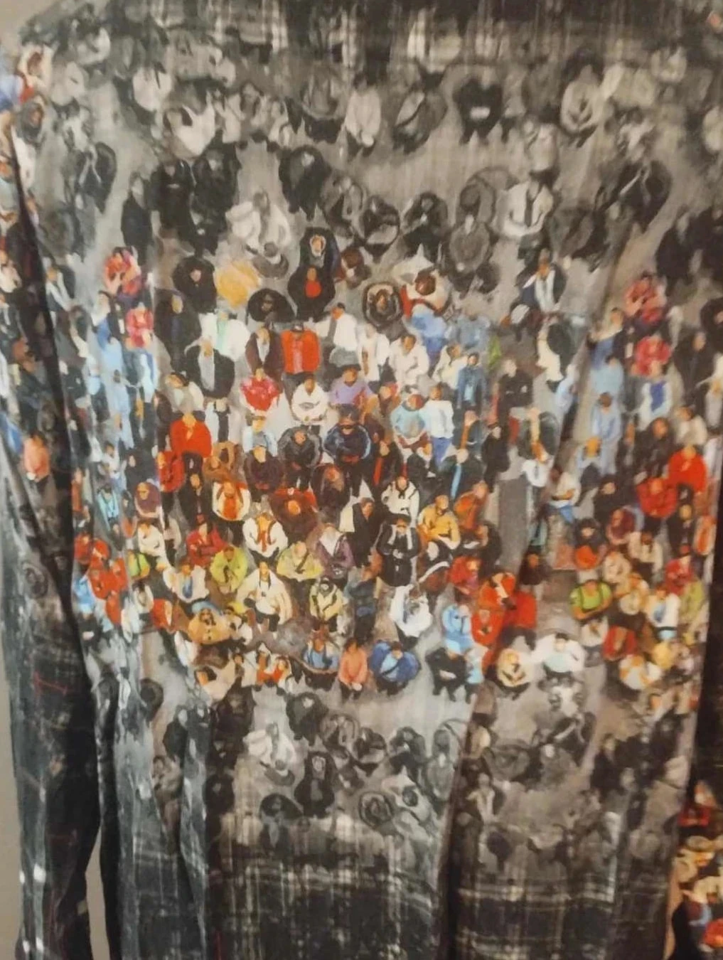 Vestido a cuadros con personajes de manga larga Aventure des toiles T44 – photo 7